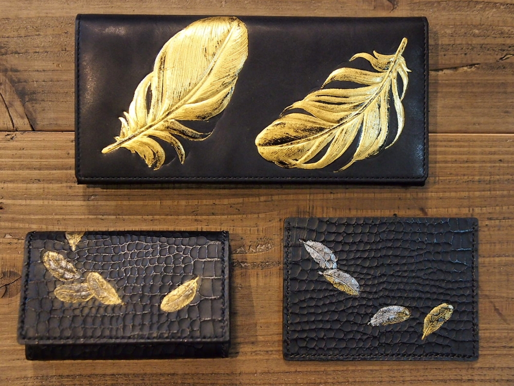 【 江戸期馬具飾革 】　金唐革青海波木瓜紋　額革/鼻革 江戸期馬具飾革 】 金唐革青海波木瓜紋 額革/鼻革