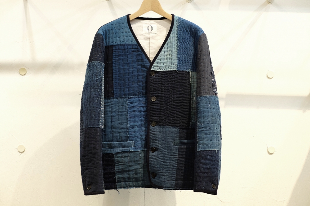 KUON kuon 20ss 刺し子　カーディガン　cardigan KUON（クオン）さんの、良い存在感ある新紋刺し子織カーディガン