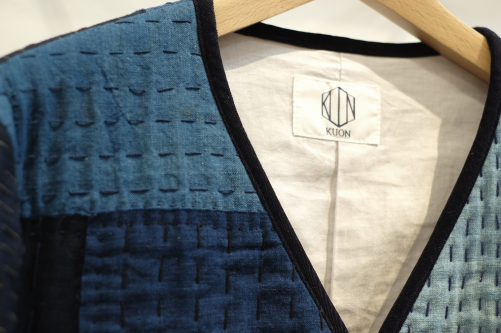 KUON kuon 20ss 刺し子カーディガンcardigan