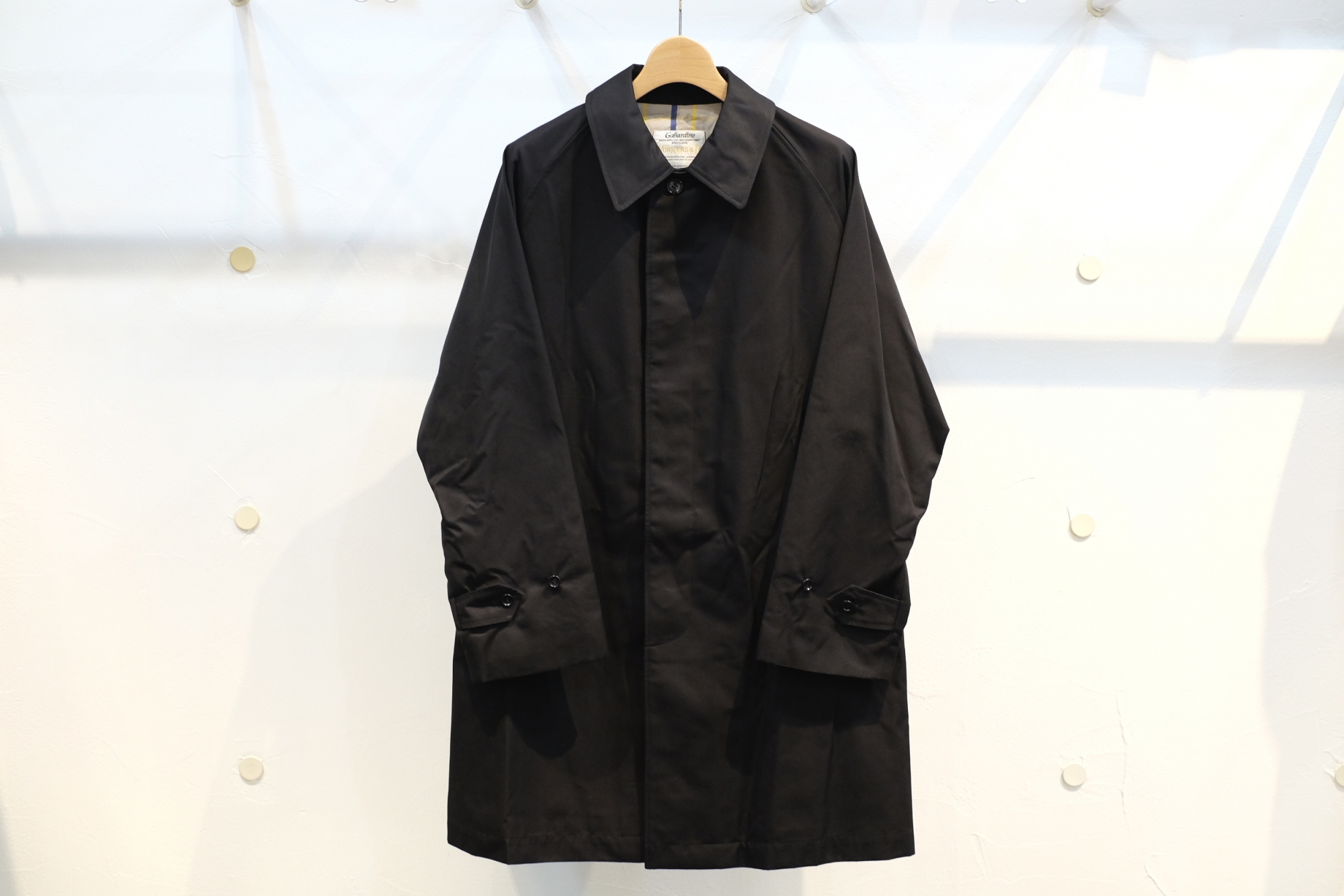 Workers バルカラーコート 36  ウールコットンサージ Workers バルカラーコート 36 ウールコットンサージ