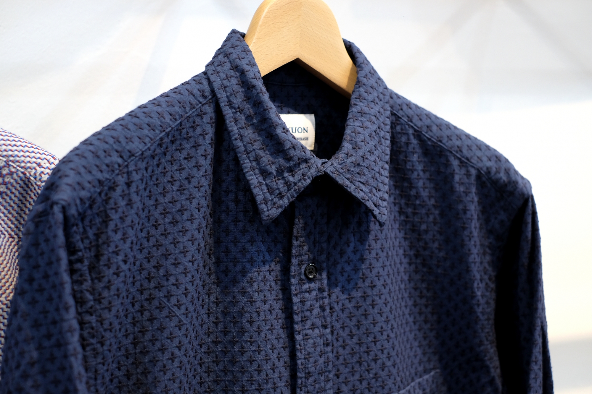 トップス KUON 20AW 刺し子織プルオーバーシャツ 新品 Sサイズ