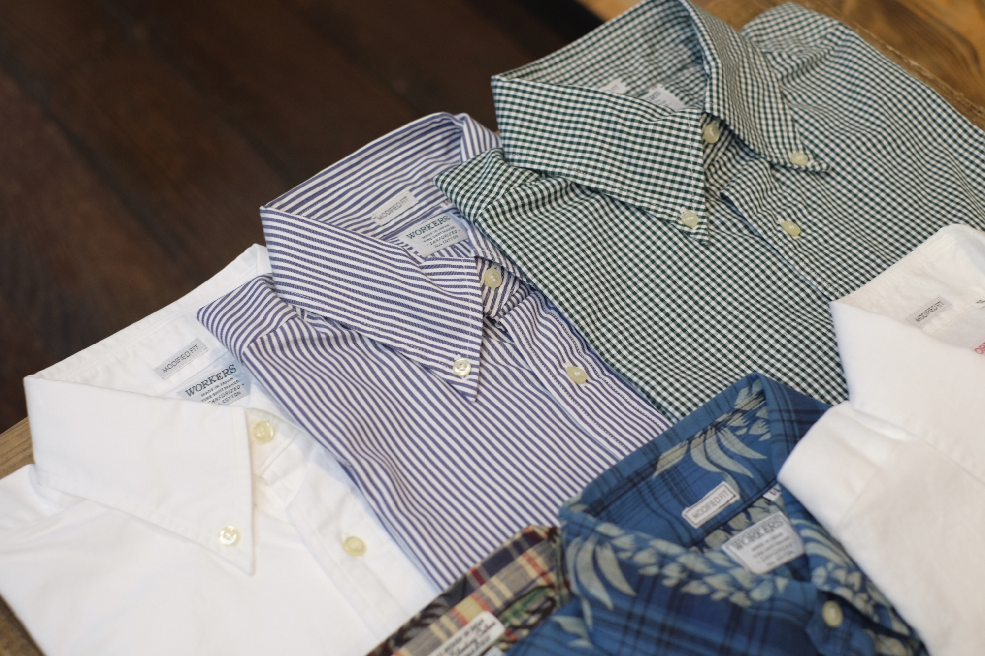 美品 WORKERS 半袖BDシャツ パイナップル柄 サイズ15 WORKERS/ワーカーズ ShortSleeveBD Pinnappleの通販｜Freeport
