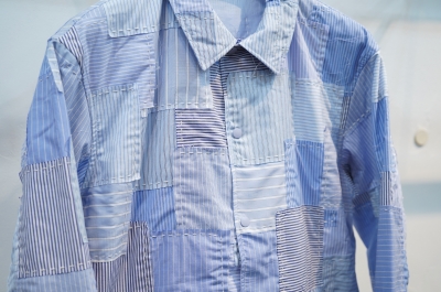 KUON パッチワーク 刺し子 シャツジャケット ジャガード織 XL KUON パッチワーク 刺し子 シャツジャケット ジャガード織 XL KUON