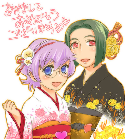 年賀状で描いたイラスト