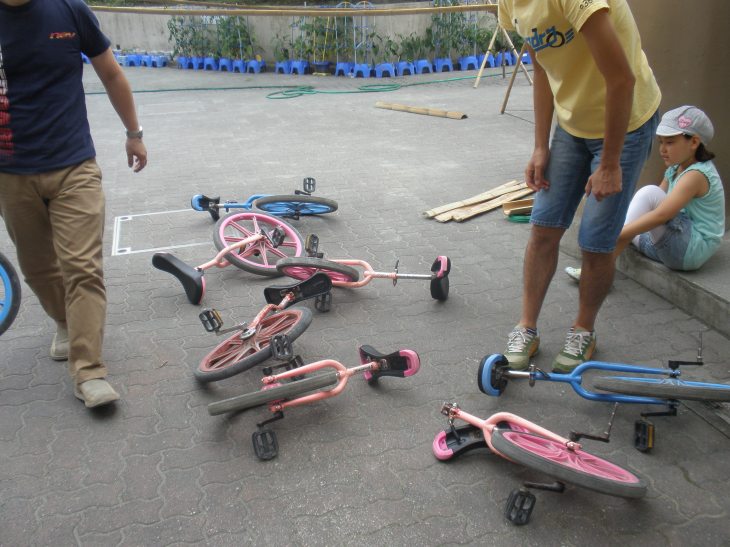一輪車修理1