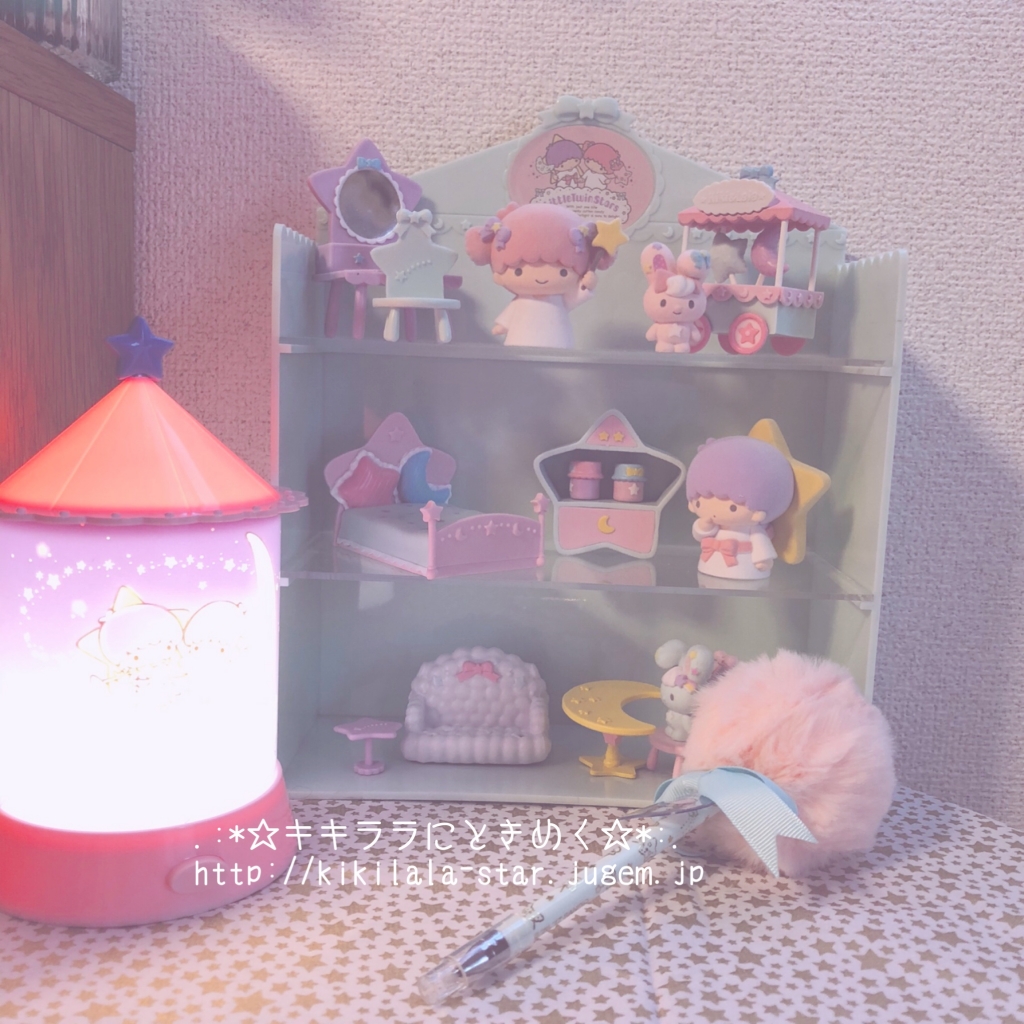 キキララ 飾り棚 キキララ☆ミニチュア＆フロッキーマスコット