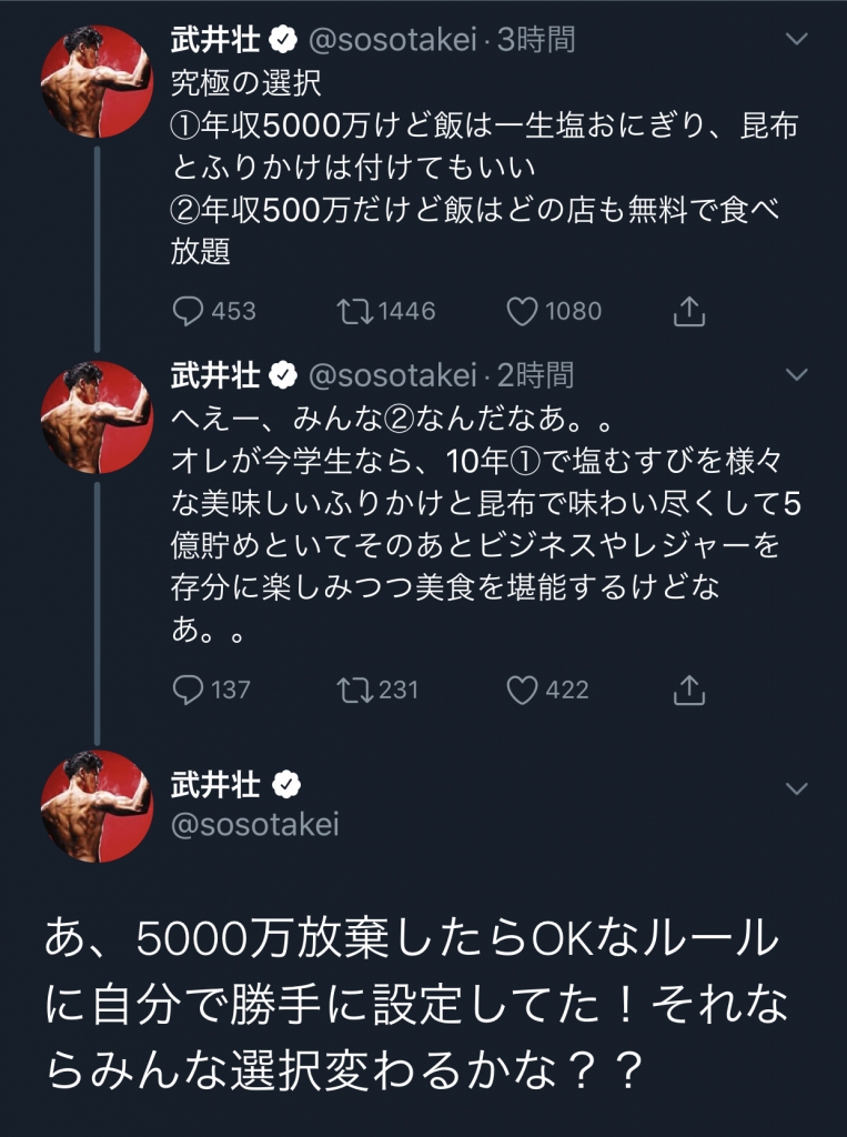 年収 武井 壮