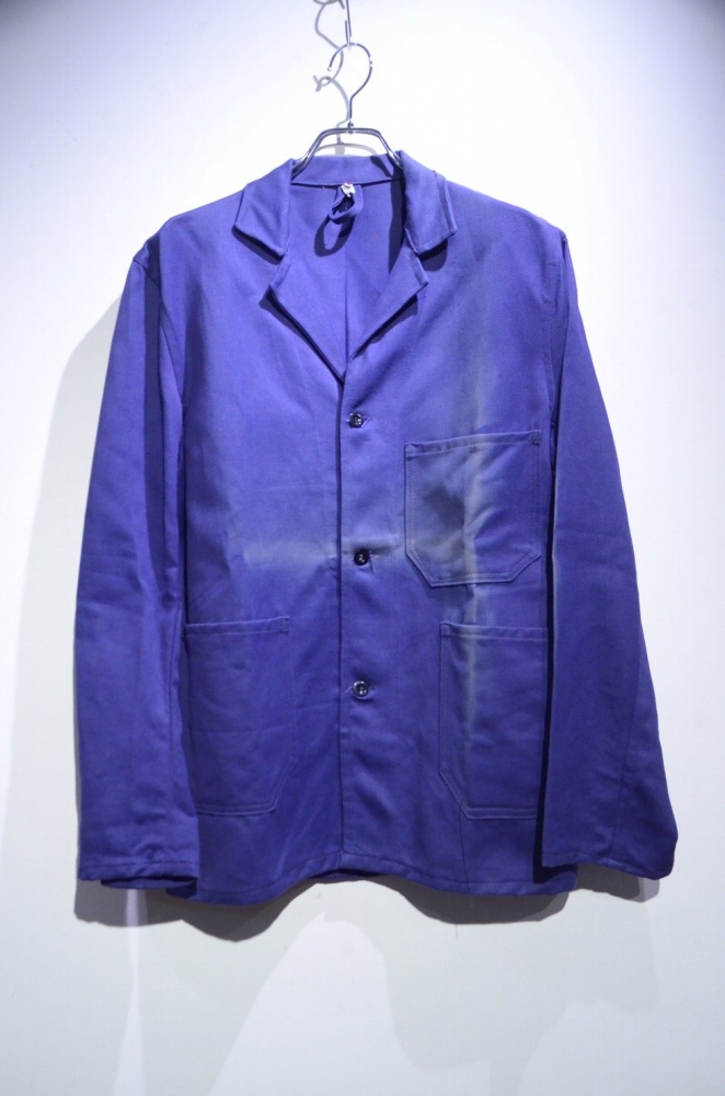 60s Vintage DEADSTOCK Euro Work Blue Jacket ヴィンテージ デッドストック ユーロワークジャケット |  温故知新 -Onkochishin- | 千葉市のセレクトショップ