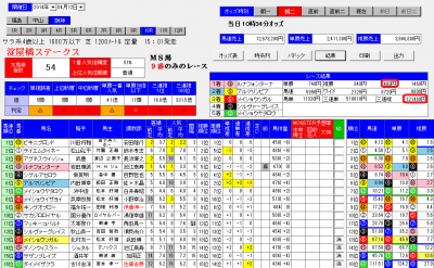 オッズ分析ソフトMONSTER ver6朝二分析画面