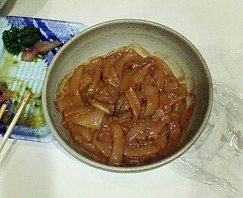 手製のイカの塩辛です(^_-)-☆