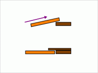 上=浮き上がり防止なし、下=浮き上がり防止あり