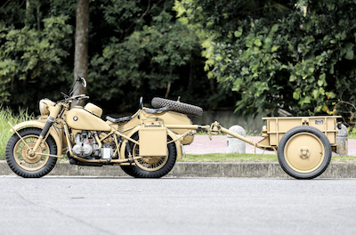 第二次世界大戦時にドイツ軍が使用していたBMW R75サイドカーが 