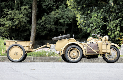 第二次世界大戦時にドイツ軍が使用していたBMW R75サイドカーが