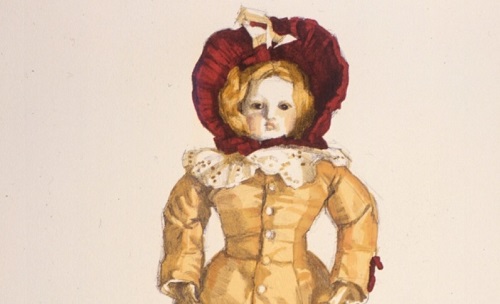 小磯良平美人画 小磯良平 フランス人形・貴婦人の人形 1977年/小磯良平版