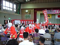 敬老者を笑わせた、ひょっとこ踊り。