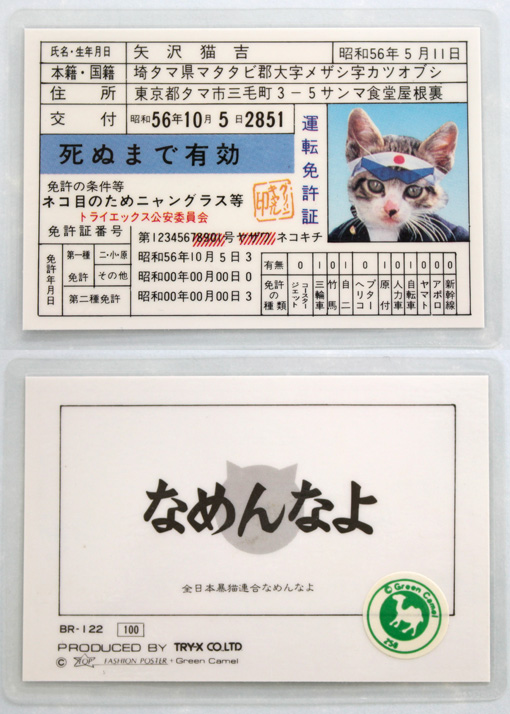 なめ猫、免許証は死ぬまで有効。 | 小林高雪のブログ takacova
