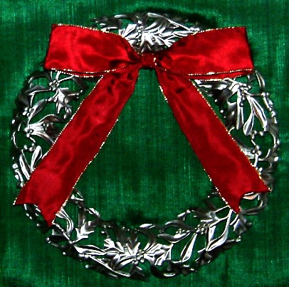 クリスマスのリース(ピューター)