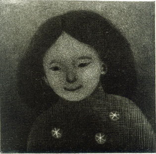 「幼い子」アクアチント ed.25 8x8cm