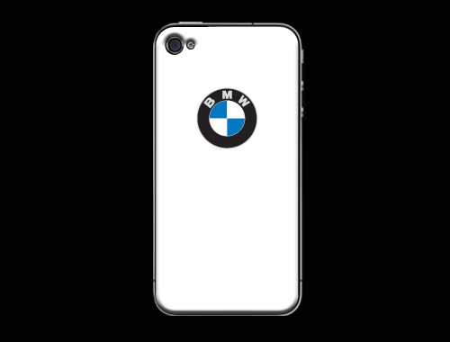 iPhone4/4s用BMWロゴ入り背面保護カバー(ケース) ホワイト