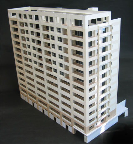 建築模型の作り方 最近は集合住宅のスケールも大きいのですが 建築模型を在宅ワークで