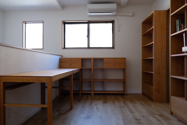 書斎 無垢デスク