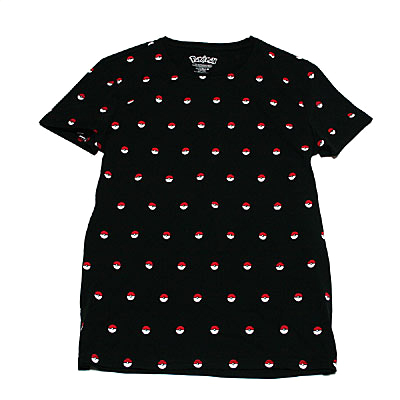 ポケモン モンスターボール総柄 Tシャツ(Black) | フロッグポート