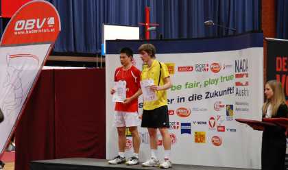 バドミントン2011年オーストリア国際表彰台(HSU Jen Hao. スー・ジェンハオ. 許仁豪選手)