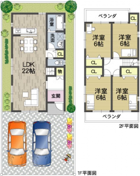 9516間取図