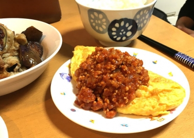 ミートソースオムレツ