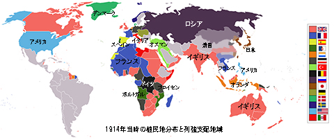 1914ǯ¡ÊÂè°ì¼¡À¤³¦ÂçÀïÁ°¡Ë¤ÎÀ¤³¦¤Î¿¢Ì±ÃϤÎÃÏ¿Þ