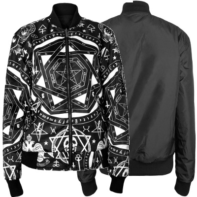 occult reversible bomber jacket
