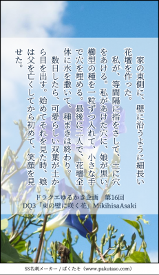 【DQ3】東の壁に咲く花