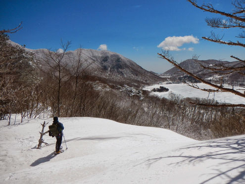 陣笠山と薬師岳の稜線