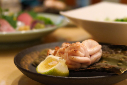秋葉原さんほれ の白子のせ焼き昆布