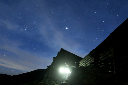 北岳山荘夜景
