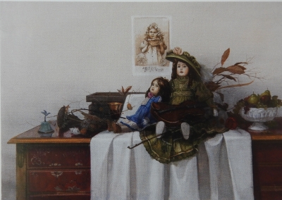 久保博孝 「獺祭図」 油彩M10号 額付き 獺祭図-「Anne」 - 公益社団法人日展