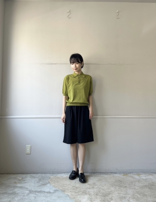 雨でもハレの日フロントフリルコート（May）ネイビー 前後