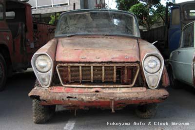 マツダB1500(BUB61)廃車体 館外展示場搬入状況 2010年7月18日撮影