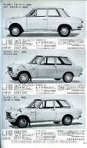 『自動車ガイドブック』第13巻(1966年発行) ダットサン サニー1000など掲載のページ【クリックで大きく表示】