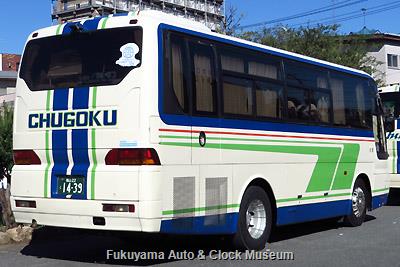 中国タクシーの三菱ふそうU-MM826HエアロバスMM(1994年式,三菱自動車バス製造,福山22く1439)