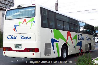 中国タクシーの日産ディーゼルKC-RA531RBNスペースアロー(1998年式,富士重工業7HD,福山200か460)