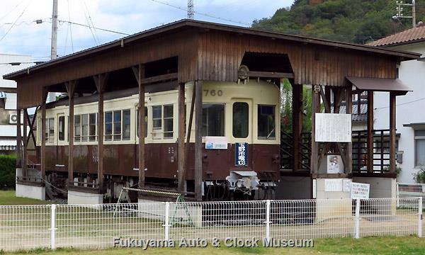 高松琴平電気鉄道760号(元玉野市営電気鉄道モハ103号)保存施設 2013年11月13日撮影 高松琴平電気鉄道760号(元玉野市営電気鉄道モハ103号)保存施設