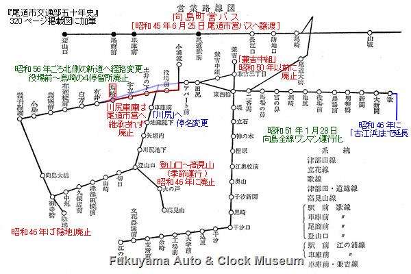 今はなき尾道市営バスの手書き停名板 | Fukuyama Auto & Clock Museum
