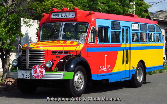 ボンネットバス・日野BA14 祝還暦ヘッドマーク付き 5月4日撮影 ボンネットバス・日野BA14 還暦祝いヘッドマーク付き 2018年5月4日撮影