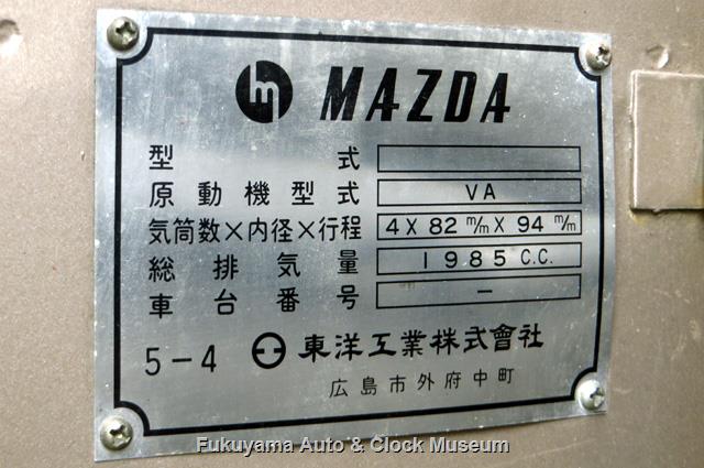 コーションプレート マツダX2000のコーションプレート
