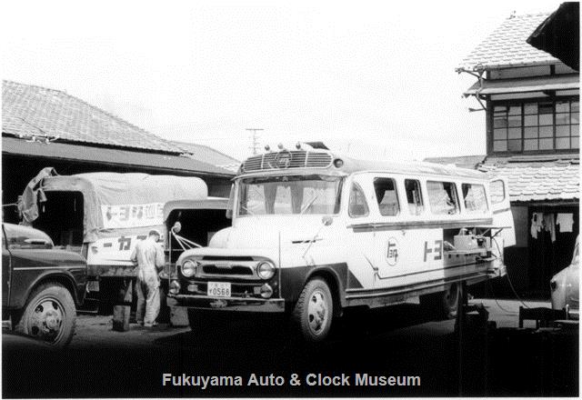 昭和32年 広島トヨペット福山支店 整備工場へ巡回のサービスカー 昭和32年 広島トヨペット福山支店 整備工場へ巡回のサービスカー