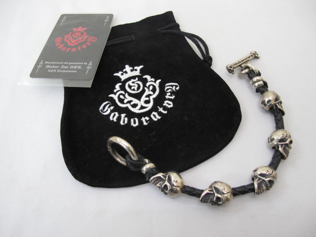 Gaboratory / Gabor / GABOR Inc USA (GIUSA) 5 Skulls leather Bracelet |  GABORATORYが好きなだけのブログ