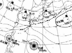 天気図10月5日午後3時
