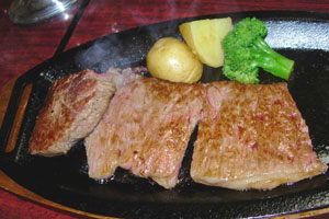 山形牛のステーキ