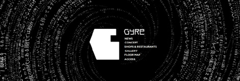 渦(=GYRE)をイメージしたサイトデザイン